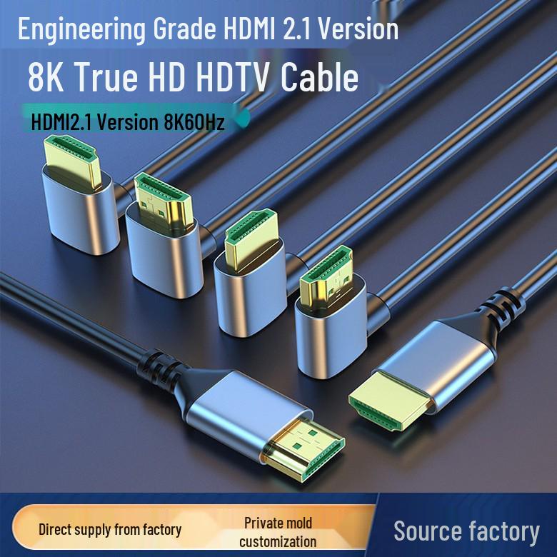 Инженерный сверхтонкий угловой HDMI 2.1 8K кабель для компьютеров