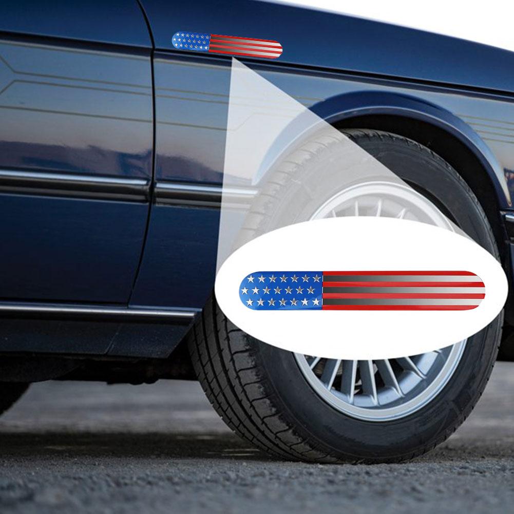 Металлическая 3D наклейка Американский флаг Длинная полоса Декаль Авто Декоративная наклейка Автостайлинг Украшения кузова Аксессуары 1 шт.