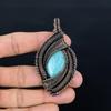 Amazonite Pendant, 999 Copper Wire Wrapped Pendant Handmade Gemstone Jewelry, Gifts For Wife Brand New Pendant