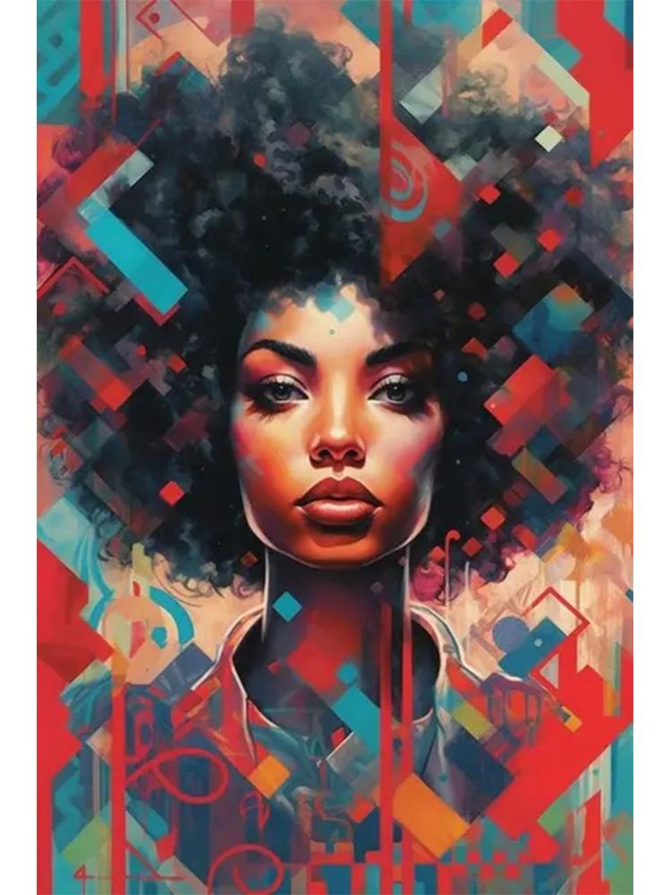 5D Diy Алмазная Картина Африканская Черная Женщина Портрет Настенная Живопись Мозаика Вышивка Девушка Цветная Картина Украшение Гостиной