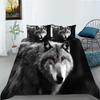 Постельное белье Shopify Двух-трехпредметное Волк 3D цифровая печать Полиэстер
