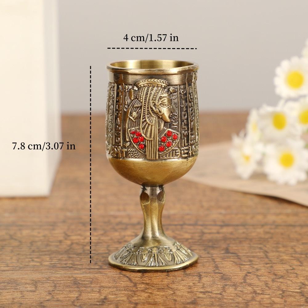 Европейский рюмочка, Сплав Легкая роскошь Резной узор Бокал, Ретро Мини стакан для водки, Креативный подарок Домашний декор, 1 шт.