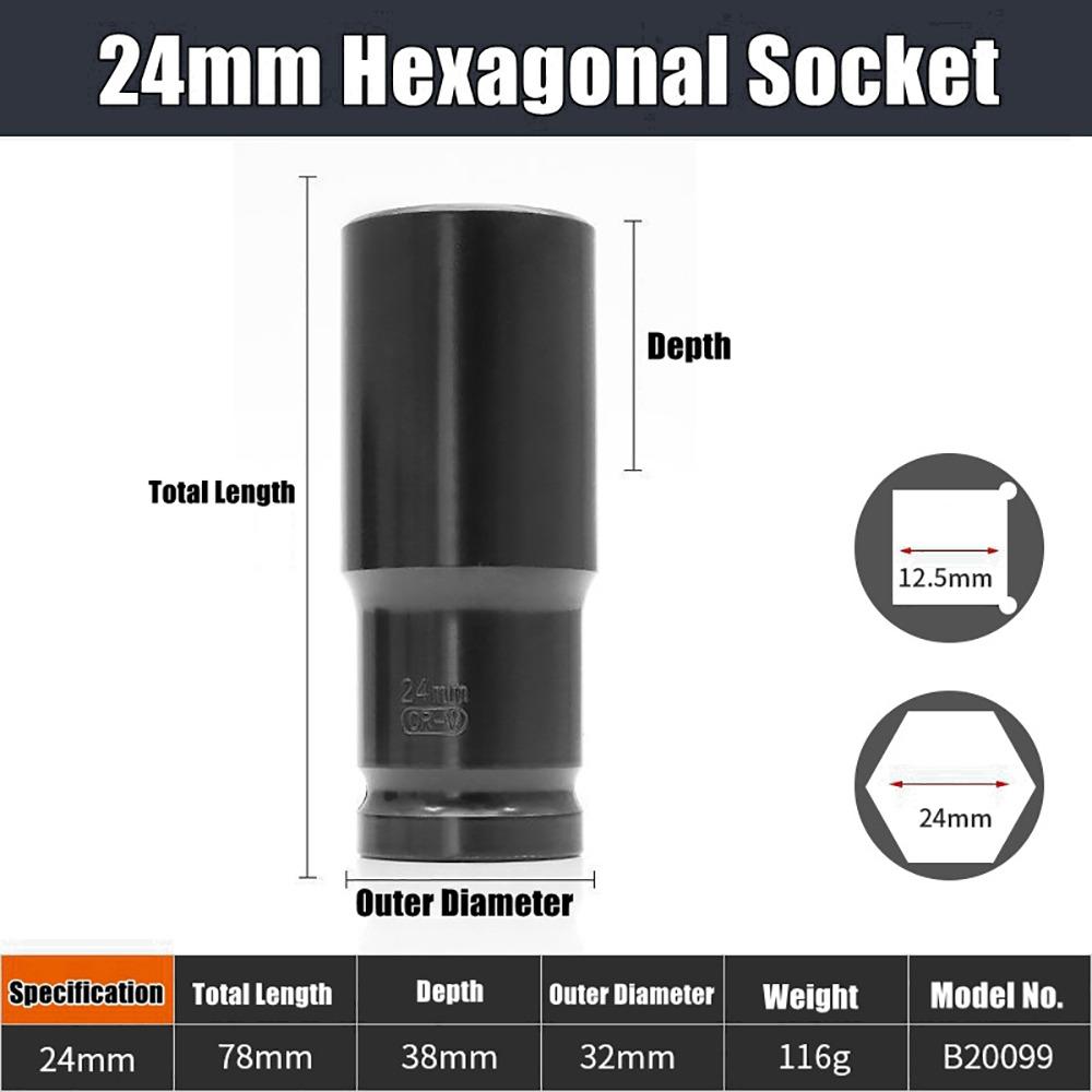 1 шт. 9-32 мм Ударная головка Электрический шестигранный стандартный адаптер с головкой Инструмент для снятия шин