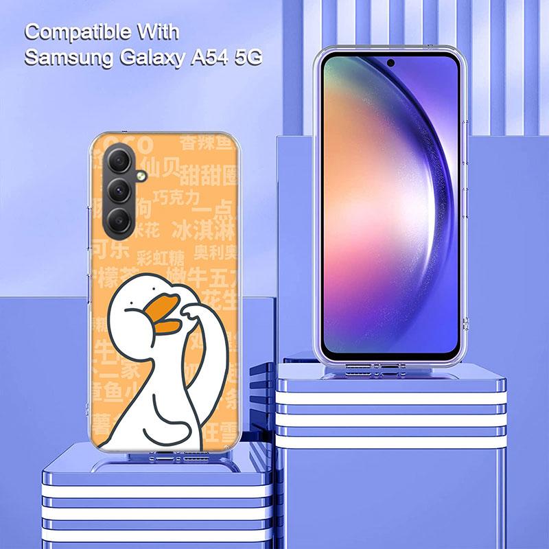 Cute Cartoon Duck Phone Case for Samsung A17 A37 A57 A07 A16 A26 A36 A56 A06 A02S A12 A22 A32 A52S A04S A14 A24 A34 A54 A03 A13