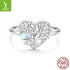 Love Moonstone Tree Of Life Open Ring Luxury Premium S925 Sterling Silver Ring Jewelry