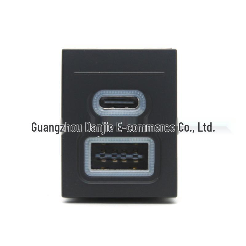 Совместимо с моделями Volkswagen POLO 04-11: Розетка с быстрой зарядкой USB QC3.0C + Type-C.