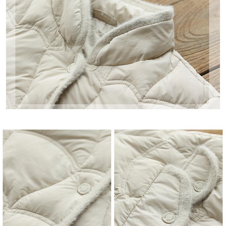 Короткая куртка-пуховик зимняя женская одежда белое пальто на утином пуху