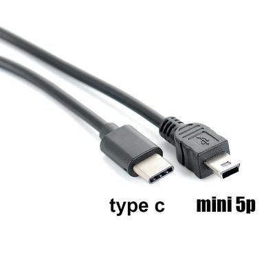 USB Type C 3.1 Male To Mini USB 5 Pin B 5p Male Plug Converter OTG connector Adapter Lead Data Cable для мобильной камеры