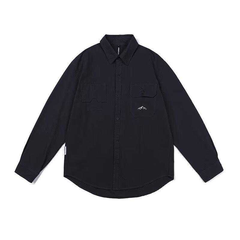 Рубашка с длинным рукавом с буквенным принтом 2024 года в японском стиле в стиле Гонконга, свободная рубашка для мальчиков, летнее модное универсальное повседневное пальто