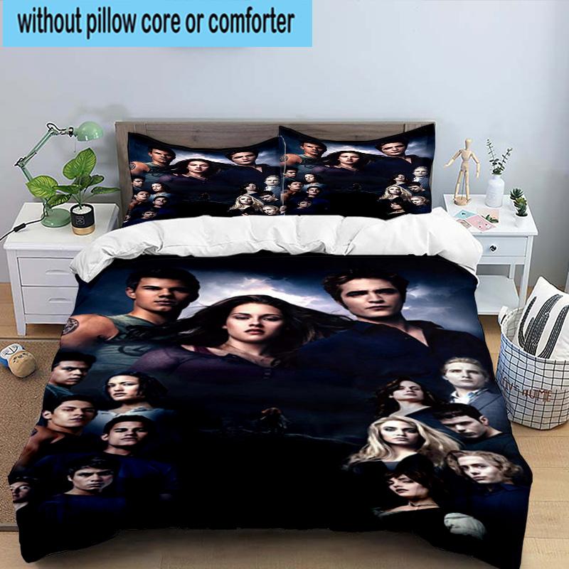 3PCS vampire Saga Romance 3pcs Bedding,Including 3PCS Duvet Cover And 2pcs Pillowcases Perfect for Christmas,Ideal for Bedroom, Dormitory