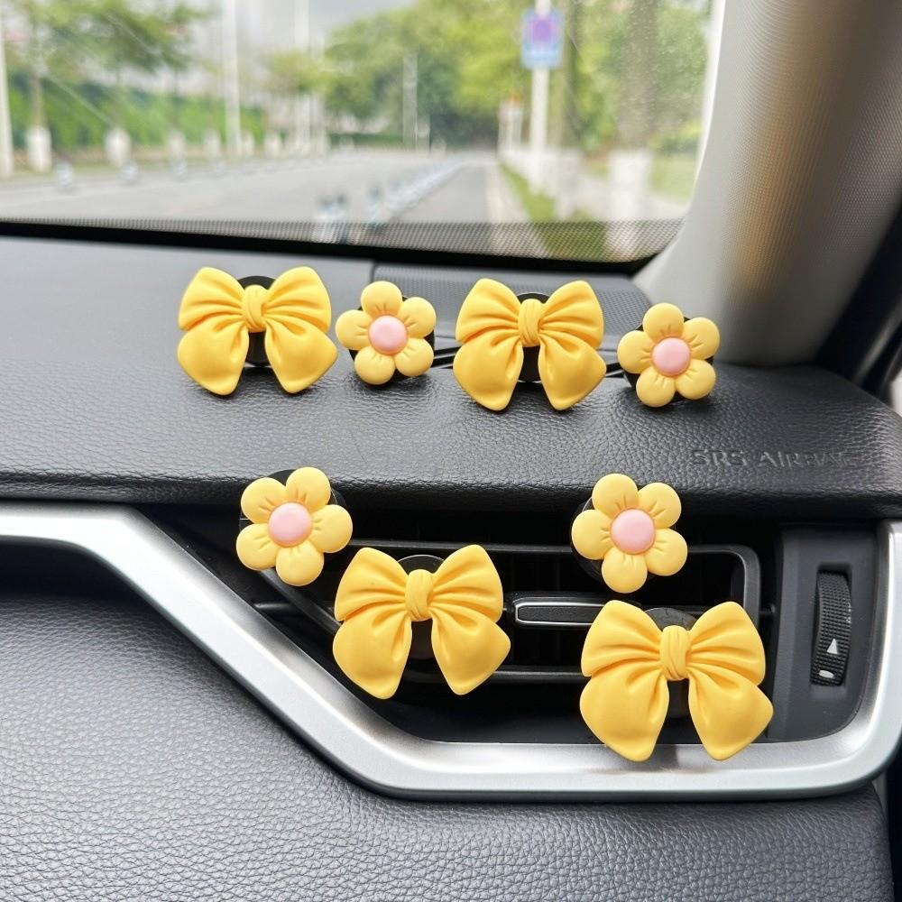 Bow Knot Design Car Air Vent Clips 8PCS Multi-Pack Dashboard Decorations For SUV