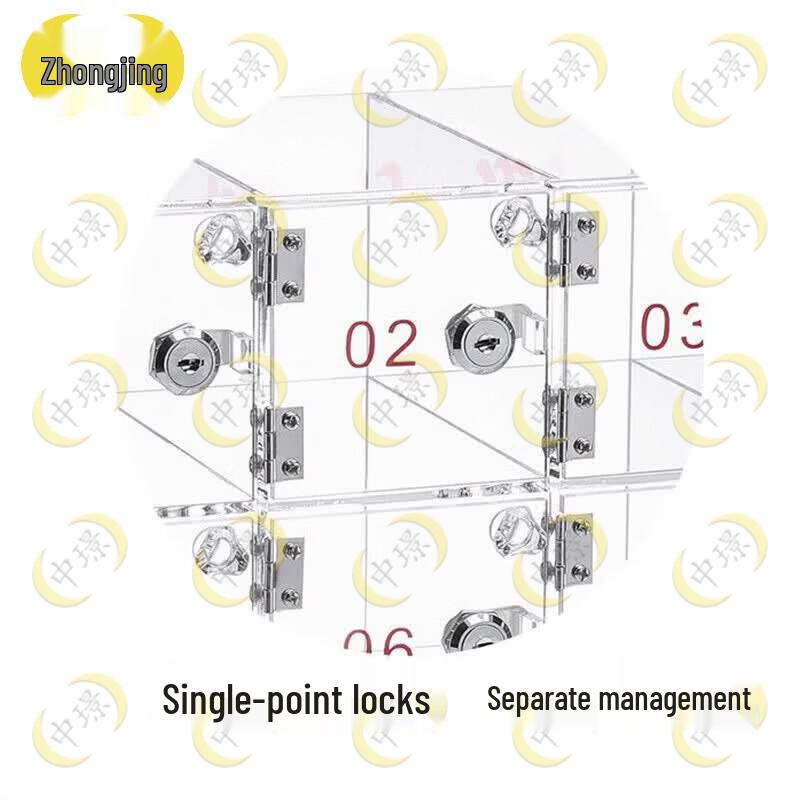 Zhongjing Transparent Acrylic 9-Door Storage Cabinet