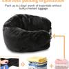 Soft Tube Neck Pillow Packable Portable U Shaped Pillow Fillable Clothes Neck Pillows Travel Neck Pillowcase
