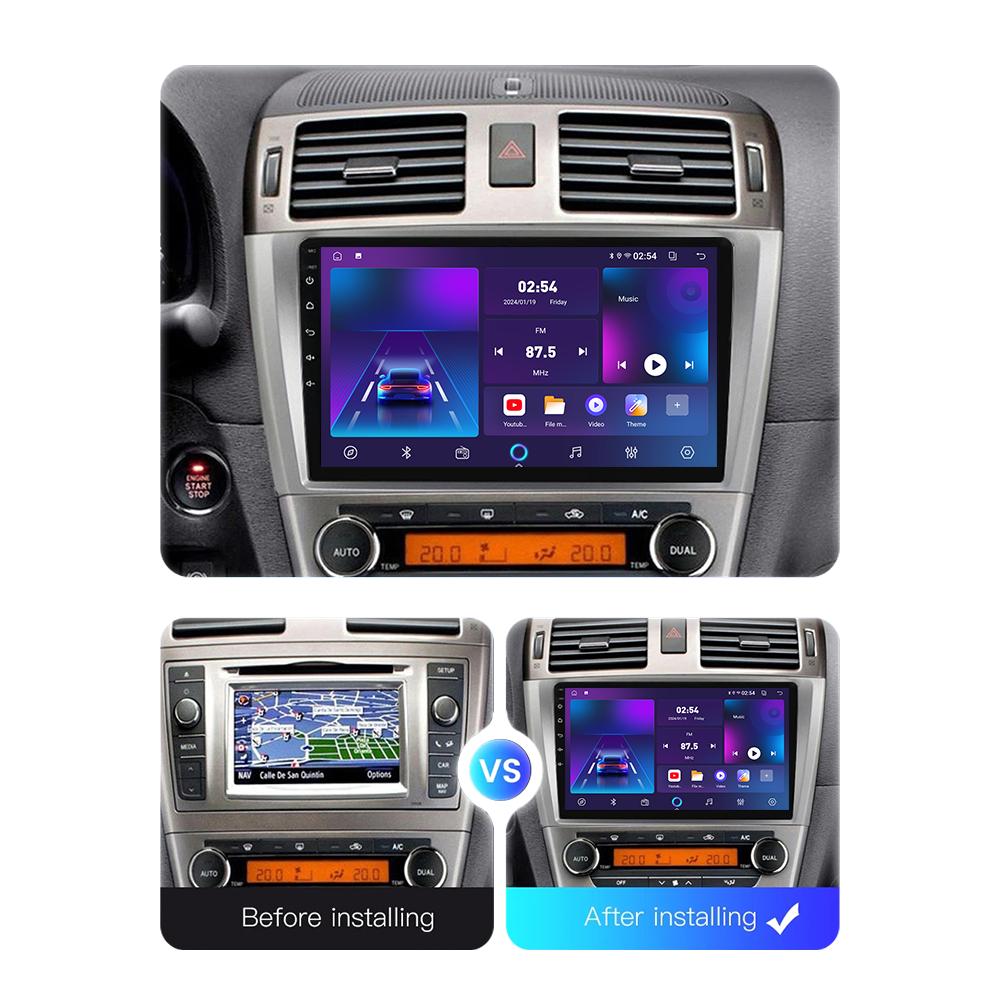 Android Carplay автомобильное радио для Toyota Avensis T270 2009-2015 мультимедийный проигрыватель головное устройство стерео GPS навигация BT WIFI 4+64 ГБ