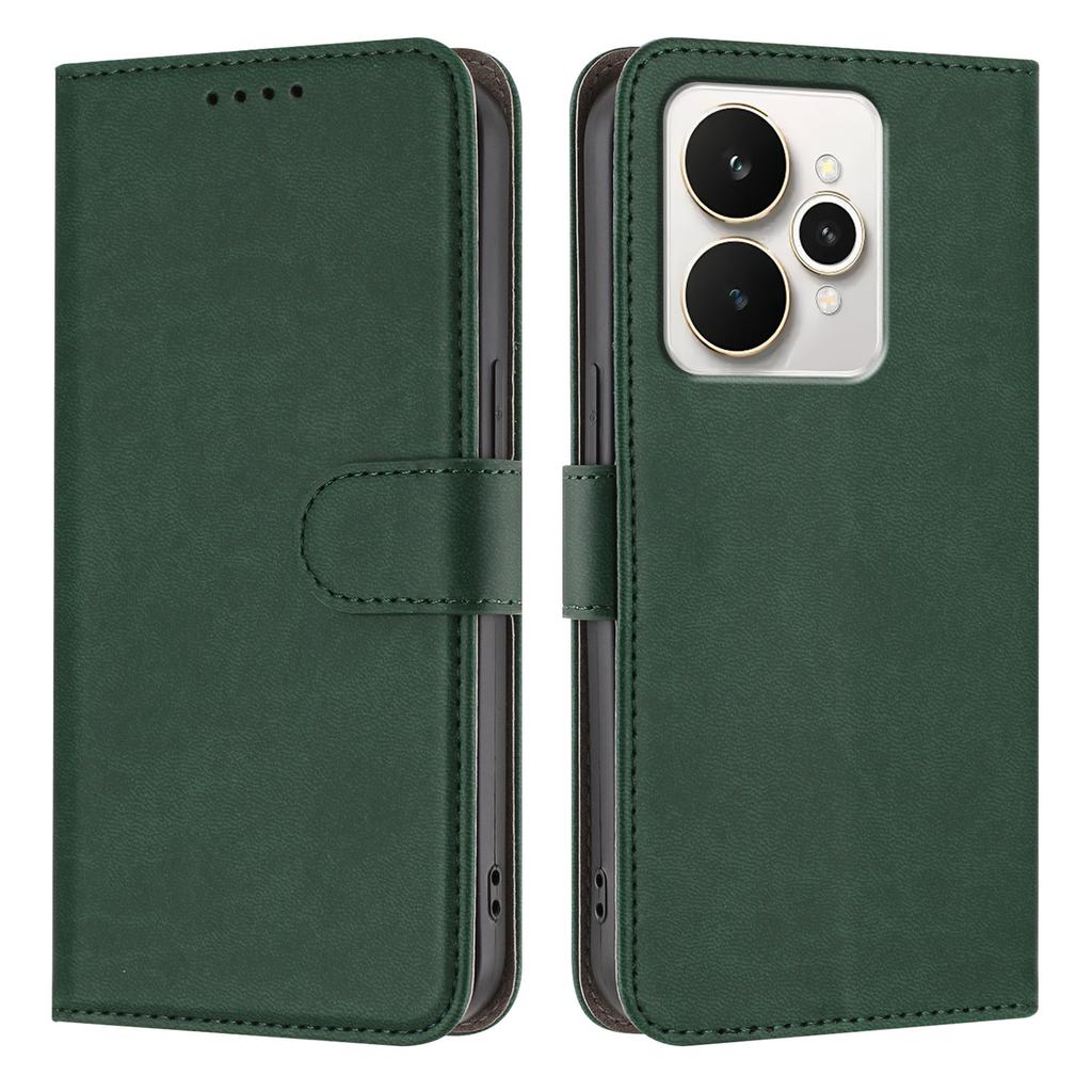 For Realme 15 Pro 5G/Realme 15 5G Leather Case Solid Color Phone Cover with Wallet