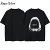 RogueWave Luxury Mens Womens T-Shirt Cotton Print Streetwear Vintage Oversized Tee Unisex Top