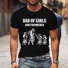 Новая мужская футболка ко Дню отца, футболка с принтом «Папа девочек», модная футболка с коротким рукавом для мужчин