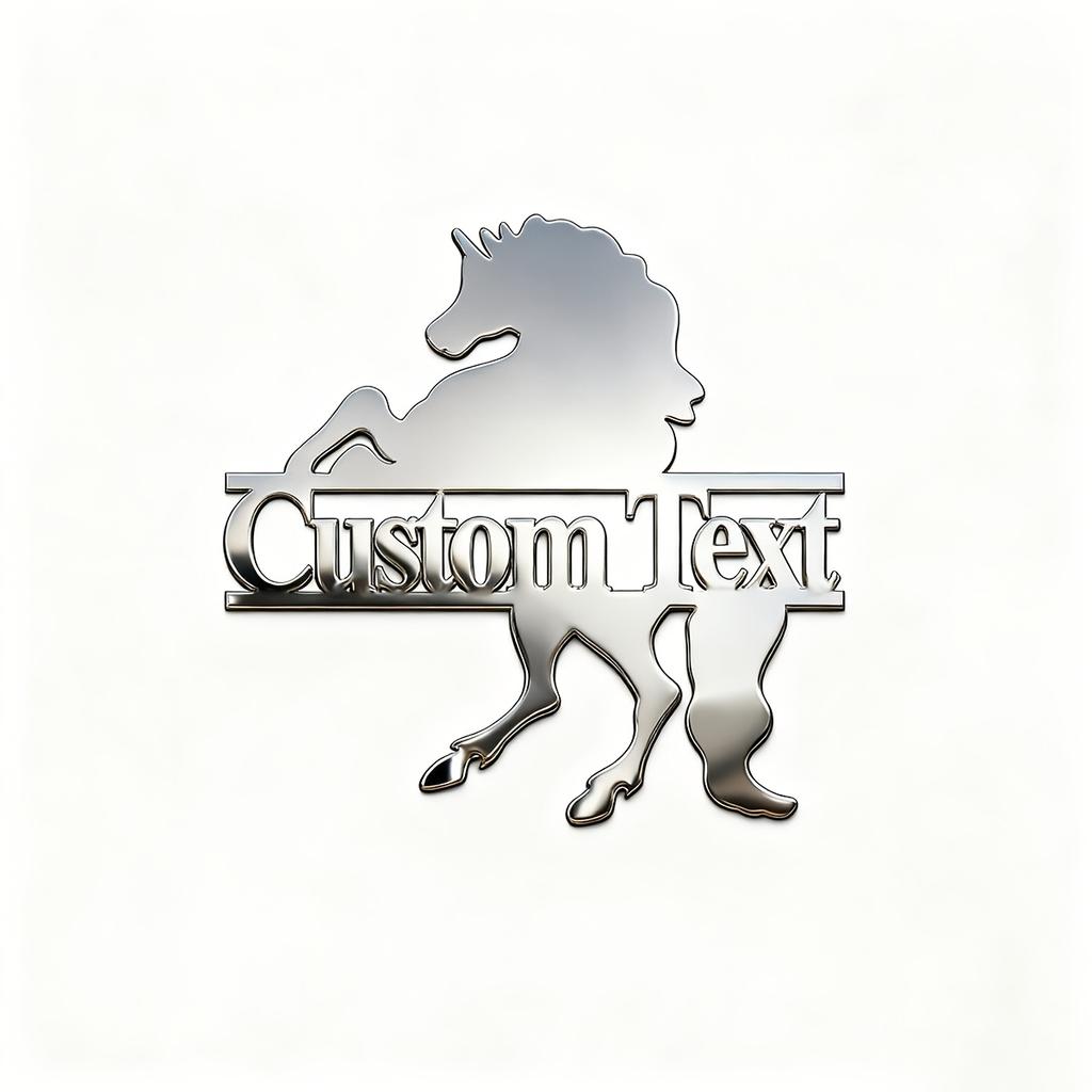 Personalized Vehicle Badge with Name - Custom Stirrup Badge, Stainless Steel Material, Suitable for Cars, Trucks,
