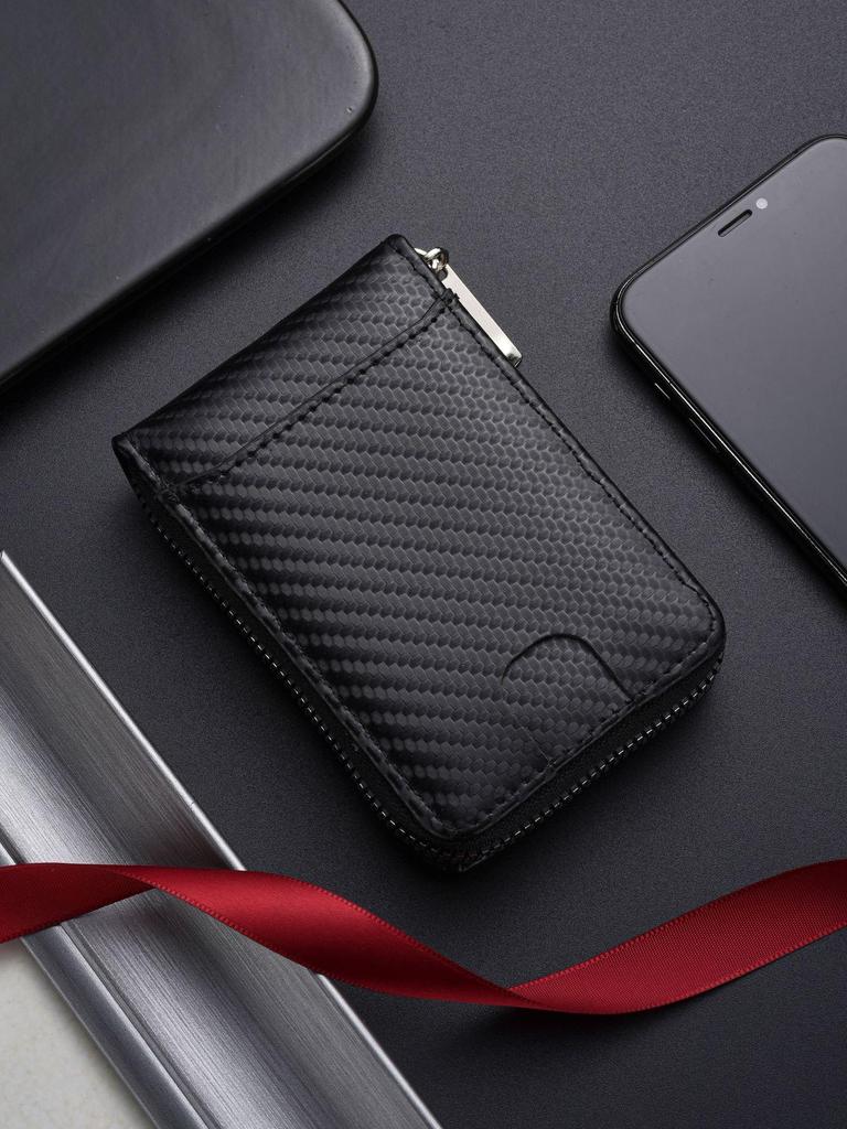 RFID Защита от кражи, Антимагнитный, Корейский стиль, Мужской и женский кошелек-аккордеон на молнии для кредитных карт и водительского удостоверения