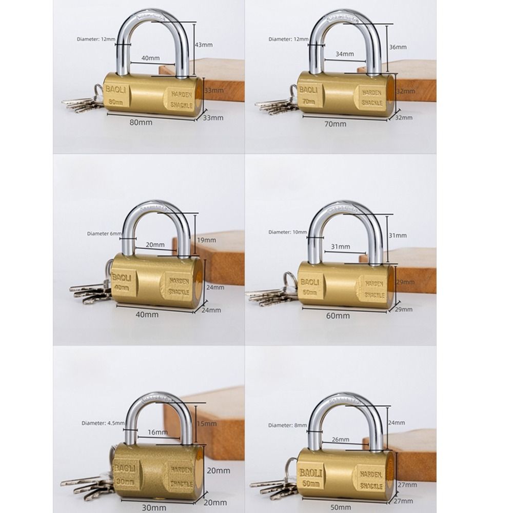 Metal Heavy Duty Padlock Waterproof Gate Locks Outdoor Gym Dormitory Cabinet Door