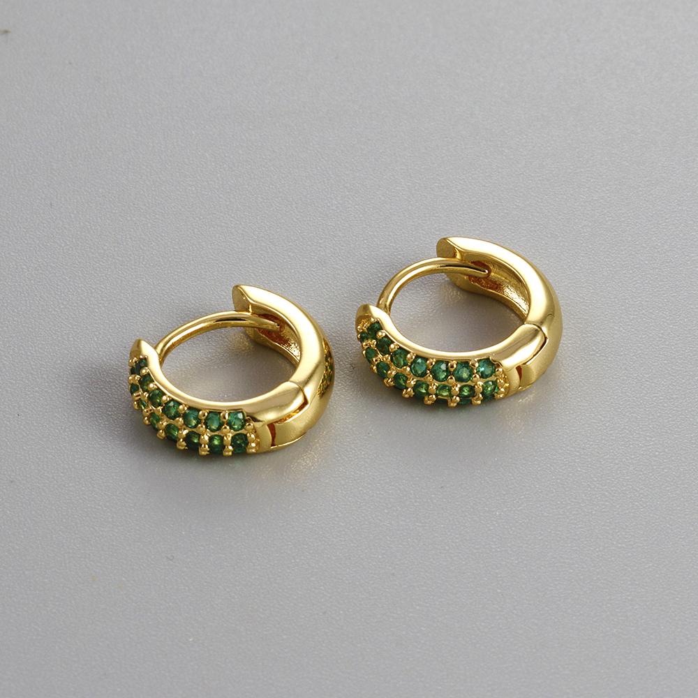 Изысканные маленькие серьги-кольца со сверкающим цирконом из нержавеющей стали, светлые роскошные разноцветные серьги-обнимашки для женщин, модные ювелирные изделия