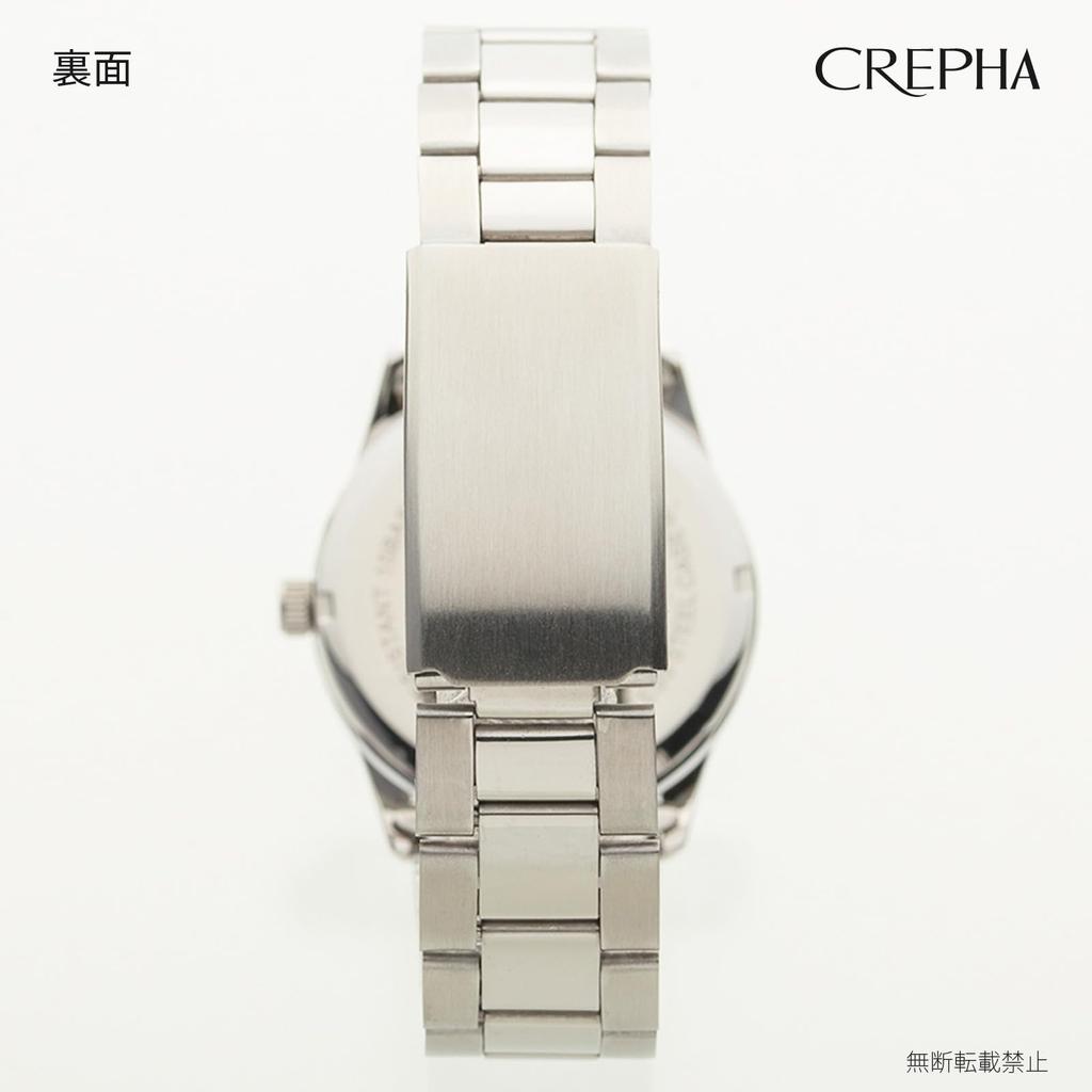 Мужские аналоговые наручные часы CREPHA с солнечной батареей и металлическим ремешком, серебристые, AV-AM175-WTS