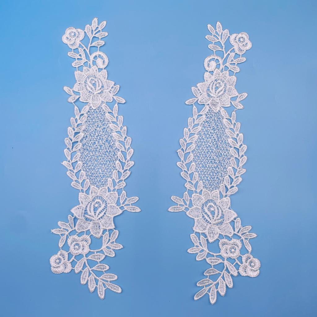 Water Soluble Flower Garment Accessories Water Soluble Polyester Silk Flower Embroidery Lace Polyester Light Hollow Flower Cloth Sticker Accessories