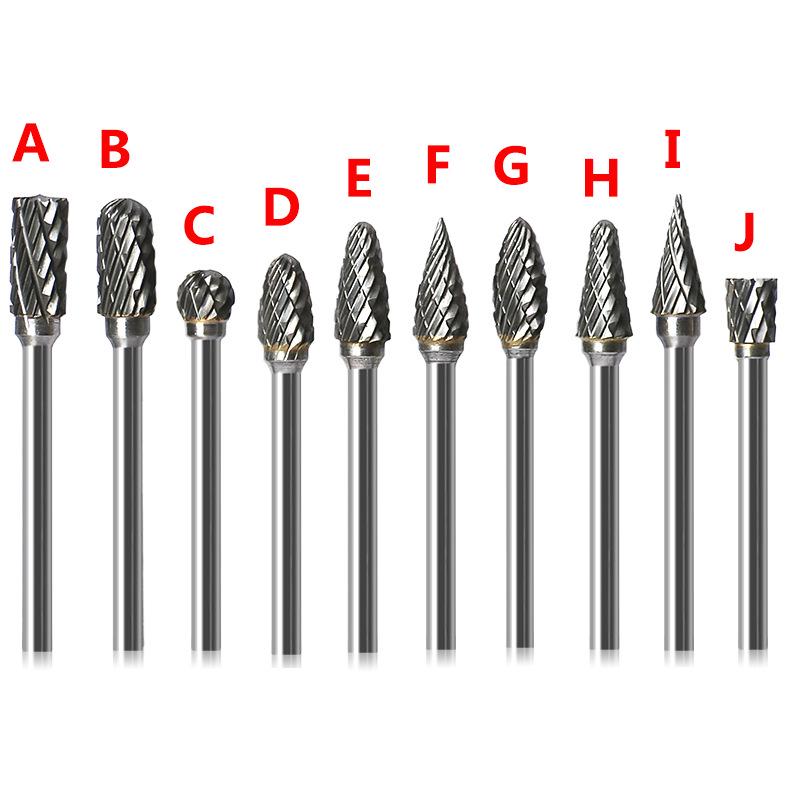 Твердосплавная шлифовальная головка из вольфрамовой стали. Двухзернистый вращающийся напильник. Фрезерная головка. Деревообрабатывающая шлифовальная головка. Резьба по корню. Нож для резьбы