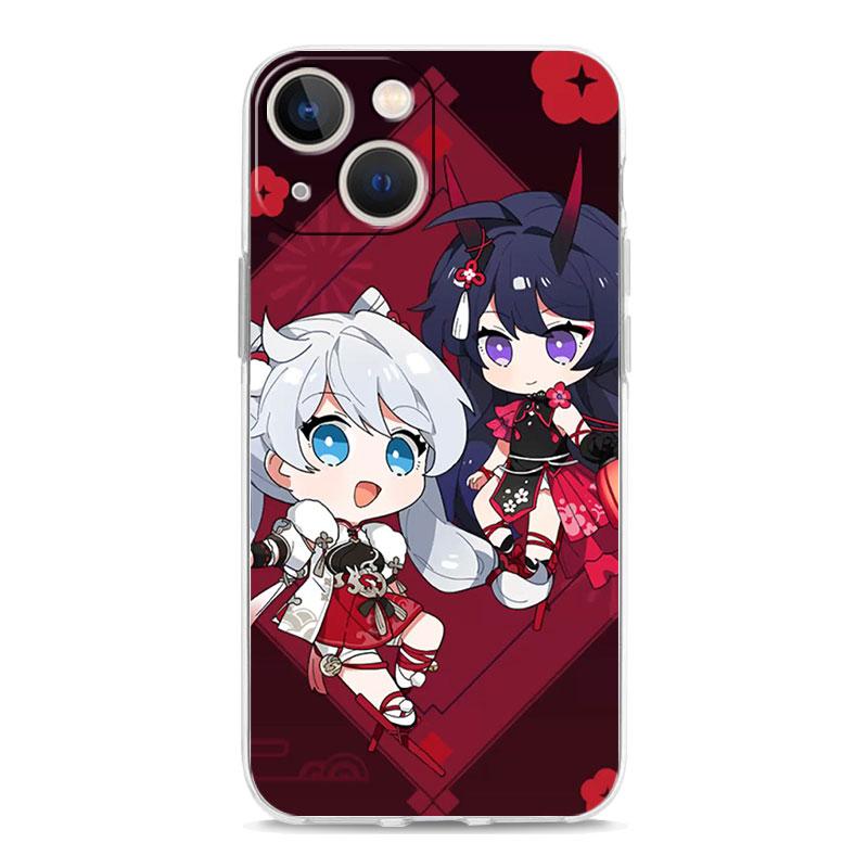 Роскошный чехол для iPhone 15 14 13 12 11 Pro Max X Xs XR 7 8 Plus Бампер Чехлы для телефона Прозрачная ТПУ крышка Милый Honkai Impact 3rd Игра
