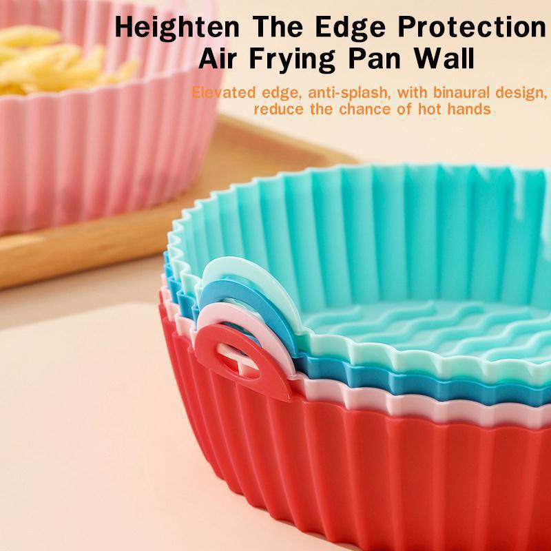 Air Fryer Silicone Pad Microwave Baking Tray Pizza Grill Pan Silicone Mat Reusable Air Fryer Liner Pot Airfryer Accessories