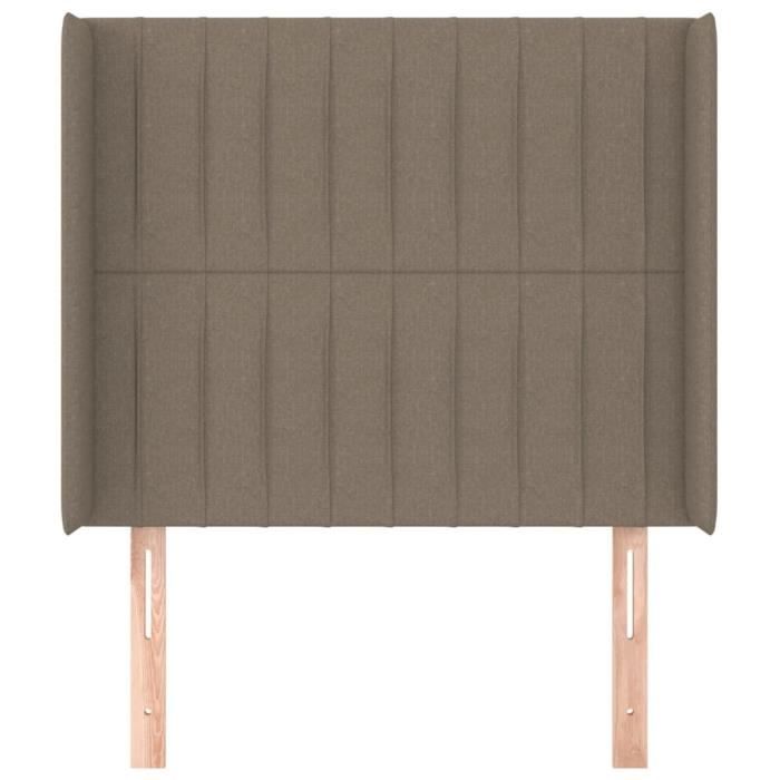 VidaXL Headboard with Ears Taupe 103x16x118-128 Cm Fabric3119812