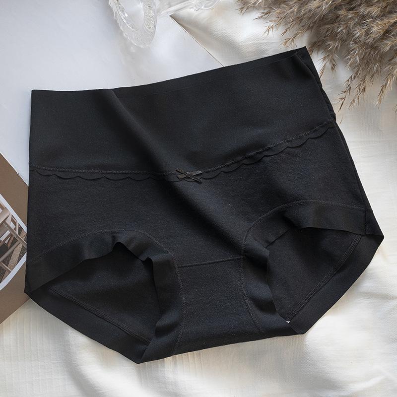 «Женское бесшовное хлопковое нижнее белье с высокой талией — антибактериальное, большого размера, легкая поддержка живота, подтяжка бедер»