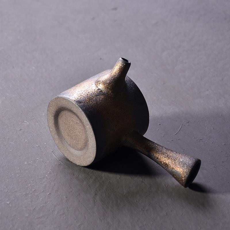 175ml Japanese Style Ceramic Side Handle Teapot Vintage Handmade Gilded Kung Fu Tea Set