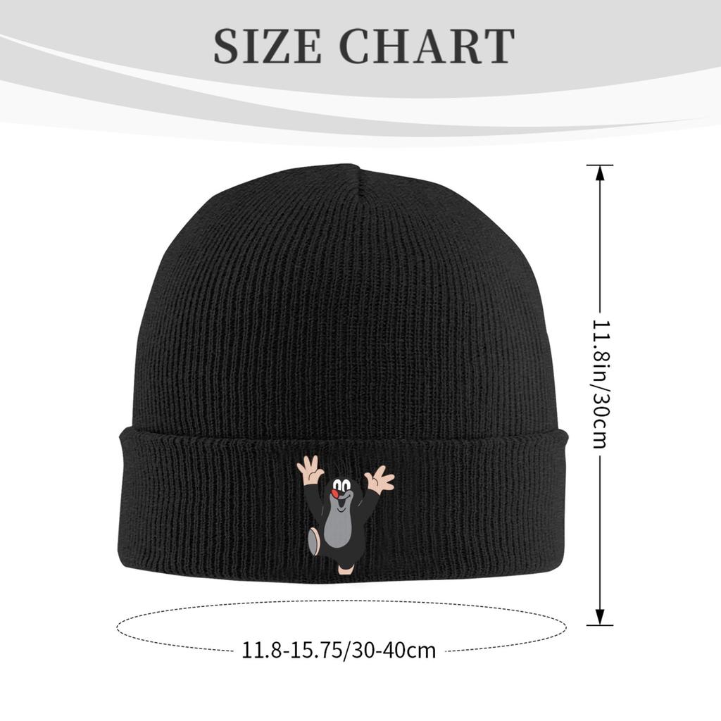Cartoon The Little Mole Knit Hat Beanies Winter Hat Warm Unisex Hip Hop Caps for Men Women