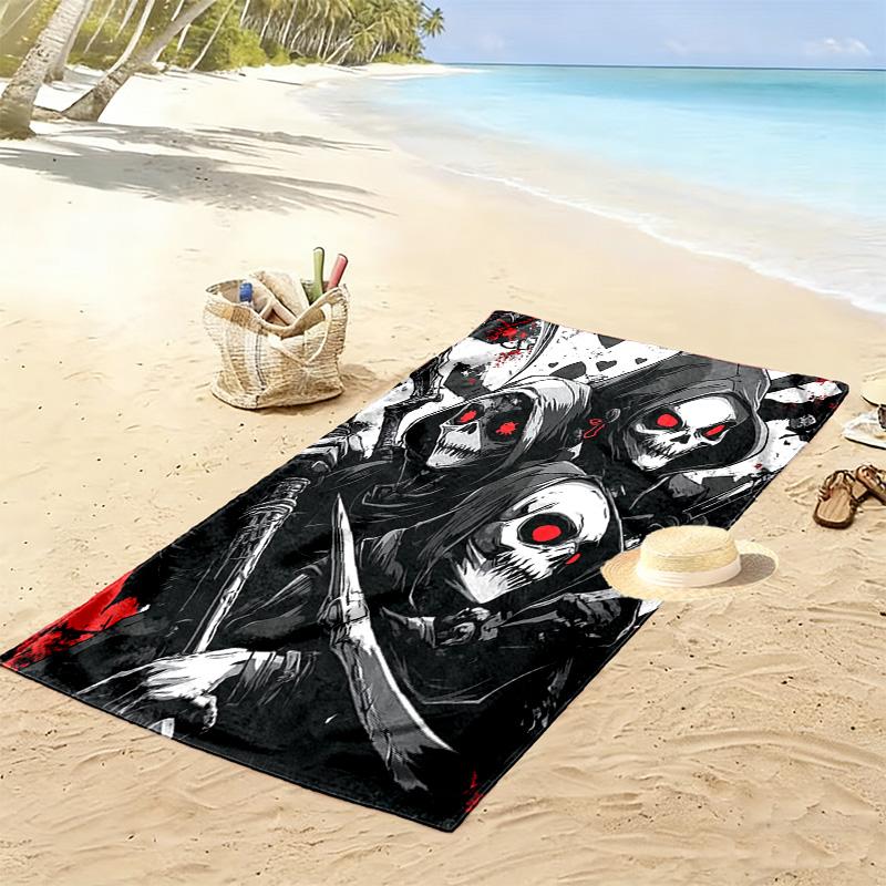 Grim Reaper 2D Flat Print Beach Towel, Large Soft Quick Dry Towel for Beach Camping Swimming.MSTJ0918275