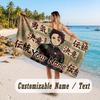 Custom Name Large Beach Towel,Demon Slayer Quick Absorbent Towel For Outdoor Travel Poolside