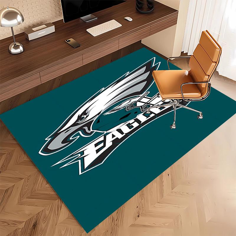 1pc Philadelphia Eagles logo Print Area Rug - Soft, Washable Non-Slip Indoor Mat, Living Room, Home Office Decorative Rug,Office Decorative