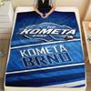 1 шт. Фланелевое одеяло с принтом HC Kometa Brno, Высококачественное, Для всех сезонов, Декор для дома, Тепло и комфорт, Идеально подходит для рождественских подарков