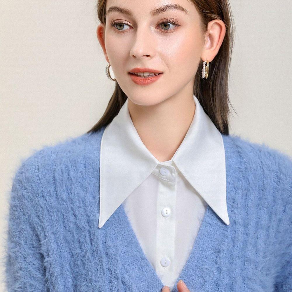 Модная съемная классическая хлопковая блузка с лацканами, рубашка с ложным воротником, накладной воротник, аксессуары для одежды