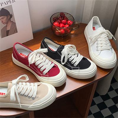 2024 Новые парусиновые кроссовки женские вулканизированные туфли на шнуровке туфли на плоской подошве спортивные женские весенне-осенние кроссовки на платформе женские