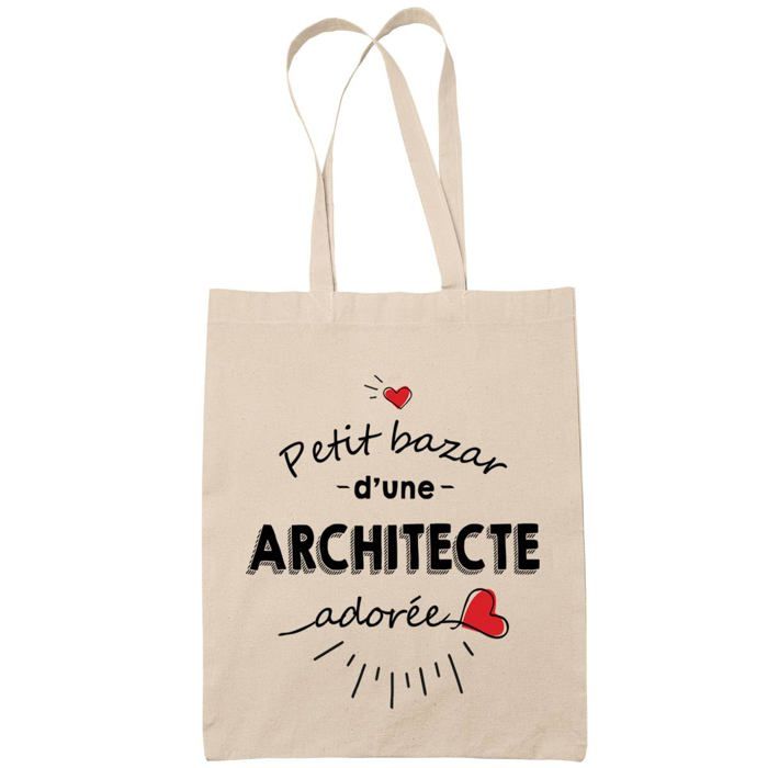 Tote bag - PLANETEE - Architecte adorée femme - Coton - Imprimé en France - Anses renforcées