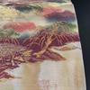 Used SO-478 Fukuro obi, 6 pieces, pure silk, landscape pattern, gold and silver thread, unmade, masterpiece