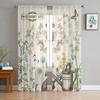 Dandelion Flowers Tulle Curtains for Living Room Drapes Window Sheer Modern Curtains for Bedroom Decor