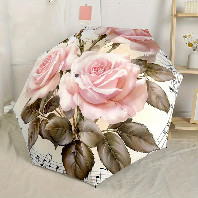 Blue Flowers And Butterflies Umbrella Compact Lightweight Retractable 8Rib Design For Outdoor Adventures And Festive Gifting Y18