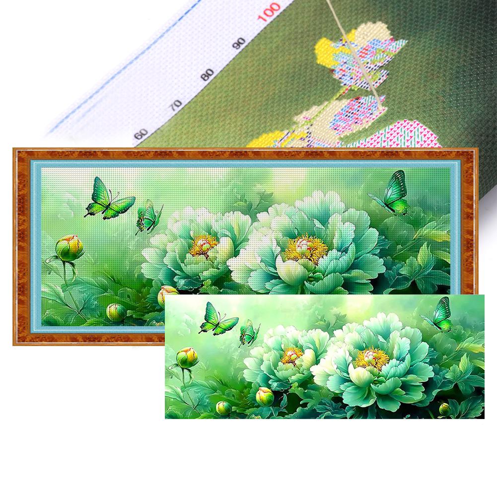 Полный комплект для вышивки крестиком из эко-хлопка 9CT Printed Flower Art
