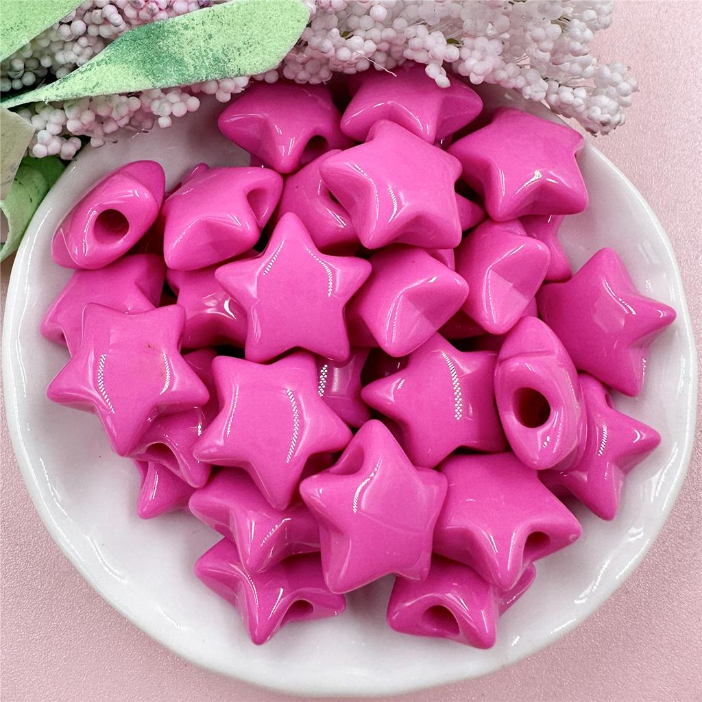 Home Party Supplies Loose Beads Acrylic Jewelry Accessories 40PCS 14.9mm Star For Jewelry Making Bracelets Advanced Necklace Fashion DIY