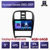 Автомобильный радиоприемник Carplay с Android, мультимедийный видеоплеер, навигация, GPS для Hyundai Sonata 2003-2009, 2din, головное устройство, 4 + 64 ГБ