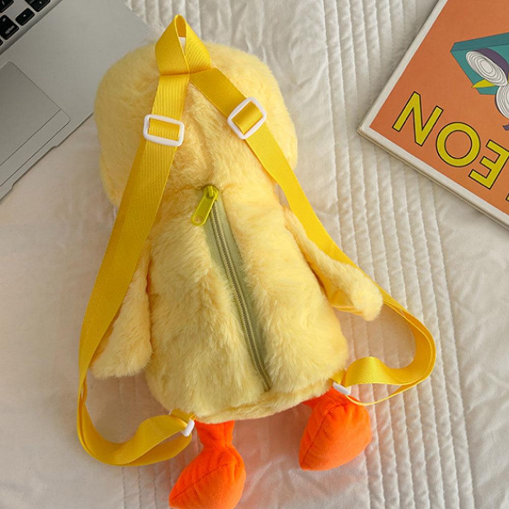 1-10PCS Small Yellow Duck Plush Bag New Cute Shoulder Bag Teenage Girls Traveling Backpack Hundreds of Animal Cartoon Bag