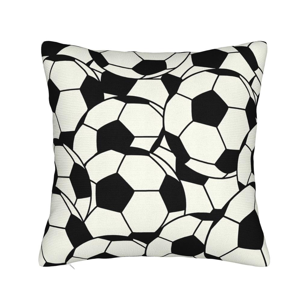 Soccer Football Print Pillow Cover Comfy Cushion Cover Funny Pillow Case For Chair Sofa Home Decor