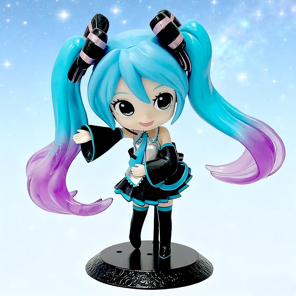 Anime New Figure Mini Character Ornaments Kawai Purple Blue Home desk Decoration Adult Toy kid Birthday Gift